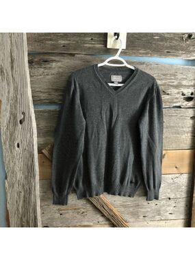 𝅺roots 73 Size XS Grey V-neck sweater